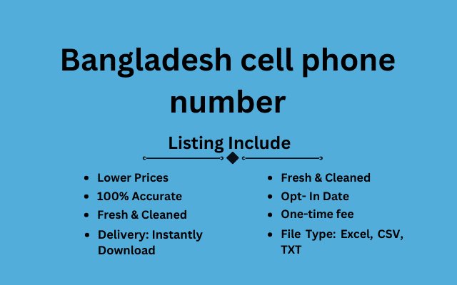 Bangladesh cell phone number