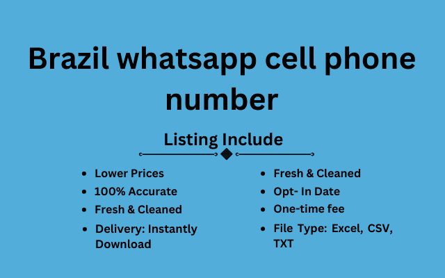 Brazil whatsapp cell phone number