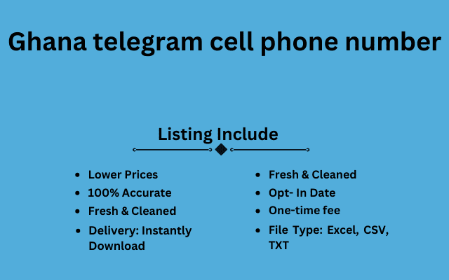 Ghana telegram cell phone number