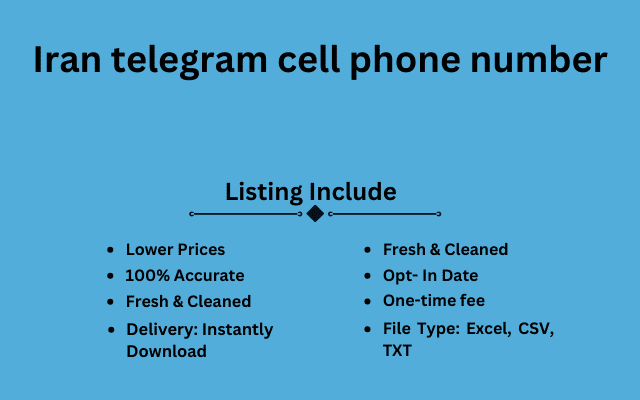 Iran telegram cell phone number
