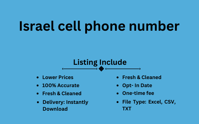 Israel cell phone number