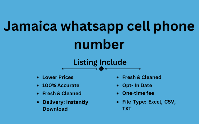 Jamaica whatsapp cell phone number