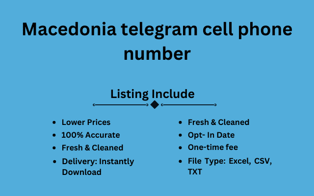 Macedonia telegram cell phone number