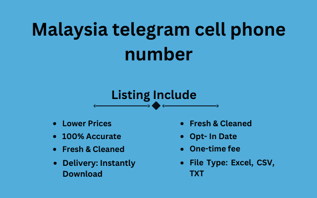 Malaysia telegram cell phone number