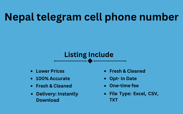 Nepal telegram cell phone number