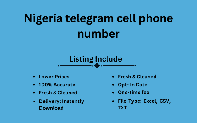 Nigeria telegram cell phone number