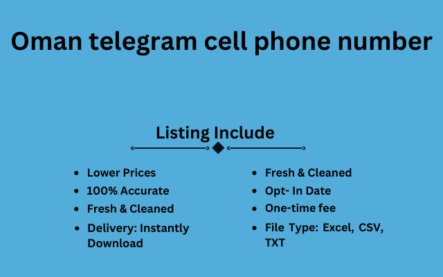 Oman telegram cell phone number