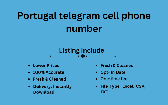 Portugal telegram cell phone number