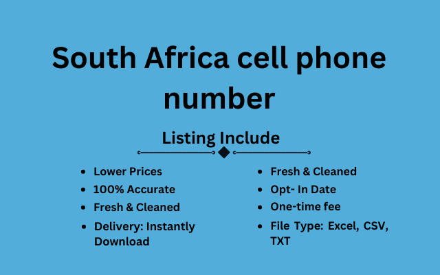 South Africa cell phone number