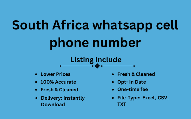 South Africa whatsapp cell phone number