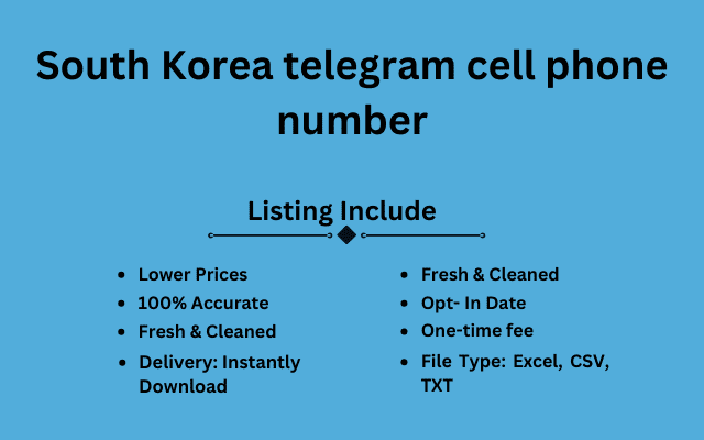 South Korea telegram cell phone number