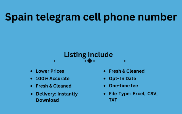 Spain telegram cell phone number
