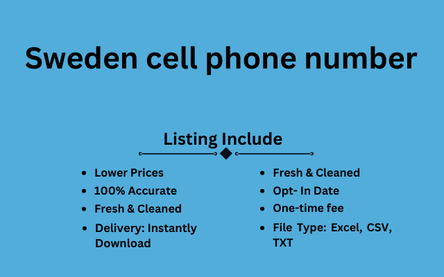 Sweden cell phone number
