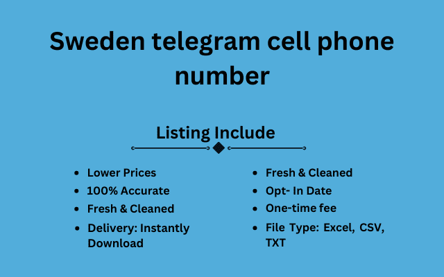 Sweden telegram cell phone number