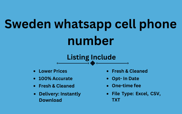 Sweden whatsapp cell phone number