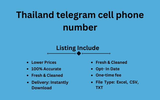 Thailand telegram cell phone number