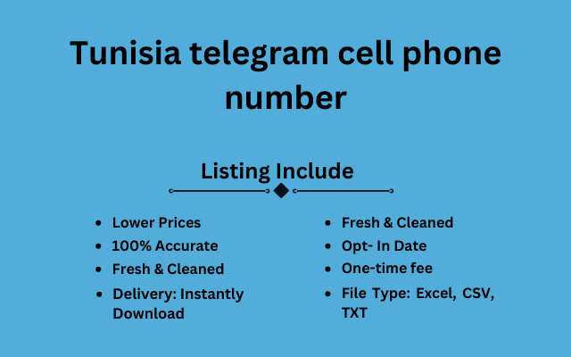 Tunisia telegram cell phone number