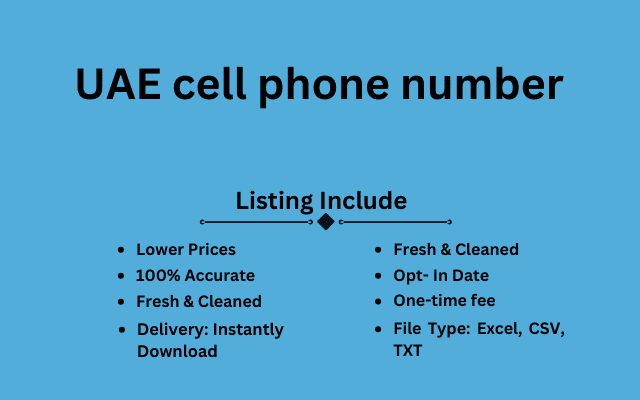 UAE cell phone number