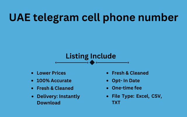 UAE telegram cell phone number
